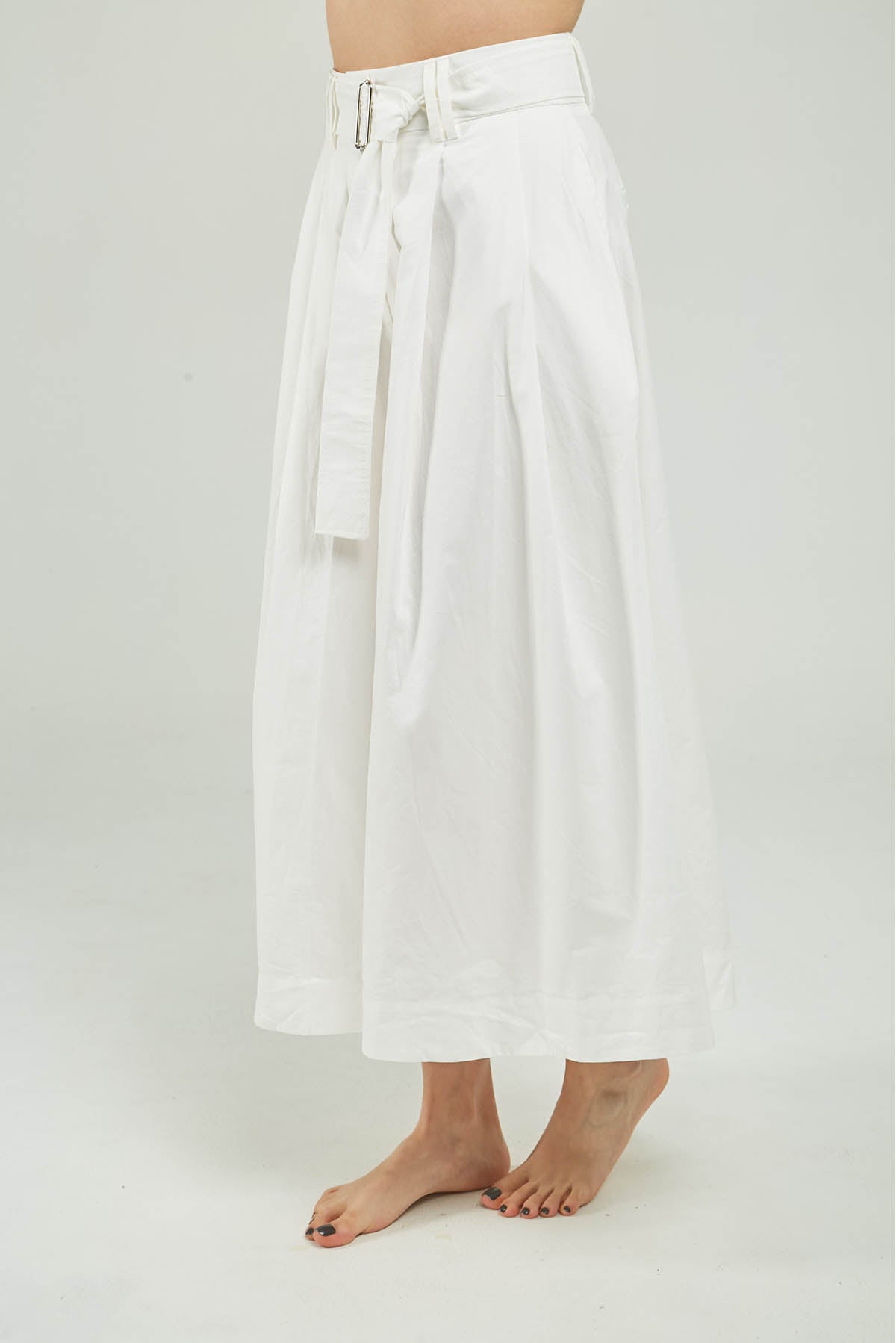 PANTALON PALAZO PRENSE ADELANTE  BOLSILLO OJAL CINTURON
