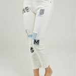 PANTALON JEAN APLIQUE LOVE CORAZON PARCHES