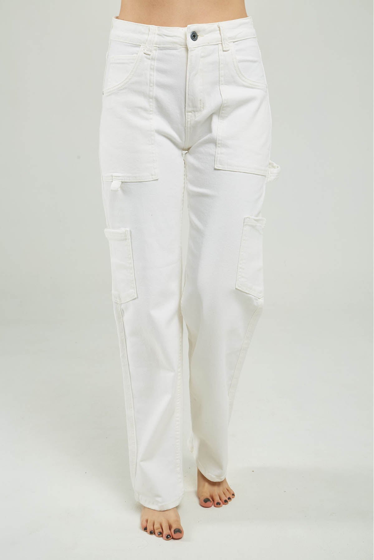 PANTALON DRIL BOLSILLO LADOS BOTA RECTA PASADOR BOLSILLO