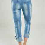 PANTALON JEAN APLIQUE LOVE CORAZON PARCHES