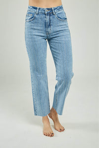 PANTALON JEAN CHISPAS ILERAS RUEDO DESFLECADO