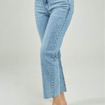 PANTALON JEAN CHISPAS ILERAS RUEDO DESFLECADO