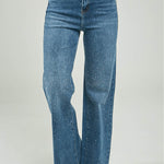 PANTALON JEAN CHISPAS ADELANTE  BOTA ANCHA DESFLECADO