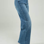 PANTALON JEAN CHISPAS ADELANTE  BOTA ANCHA DESFLECADO