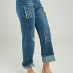 PANTALON JEAN PARCHE ADELANTE CORAZON ESTRELLA P