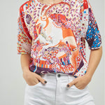 CAMISETA TEJIDA ESTAMPADA RENO ESTRELLA C/R M/C