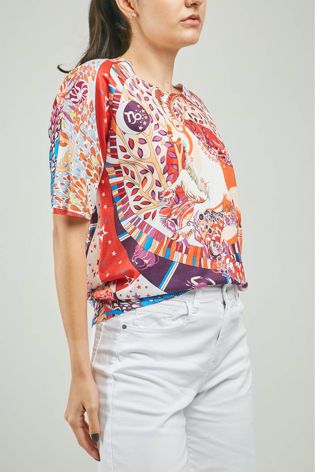 CAMISETA TEJIDA ESTAMPADA RENO ESTRELLA C/R M/C