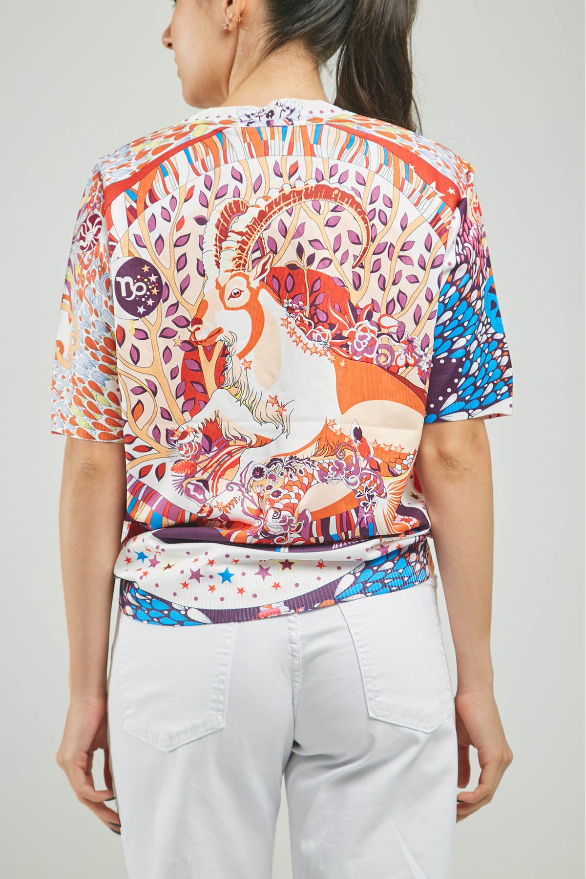 CAMISETA TEJIDA ESTAMPADA RENO ESTRELLA C/R M/C