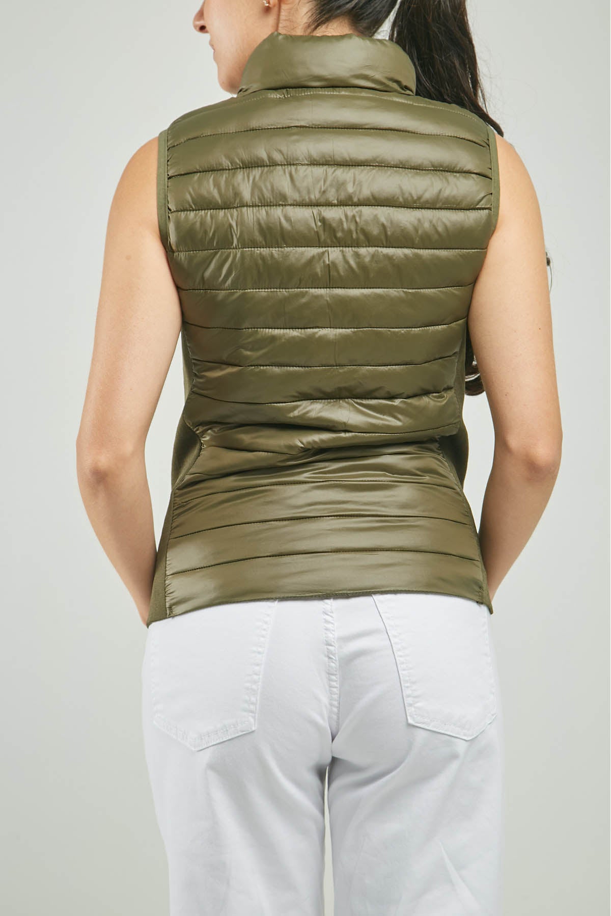 CHALECO ABOLLONADO TEJIDO LADO BOLSILLO CIERRE