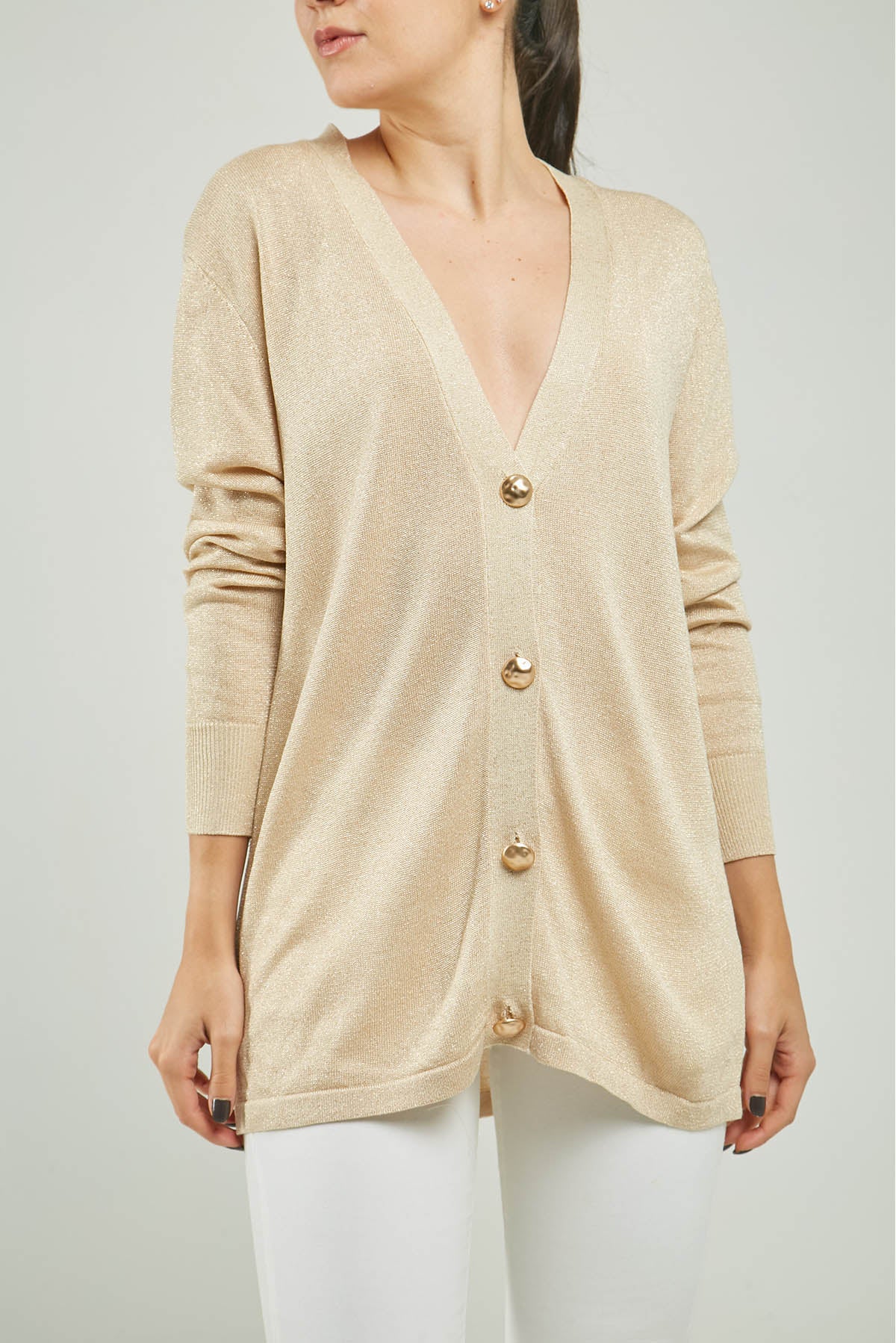 SACO TEJIDO LUREX BOTONES DORADOS C/V ML