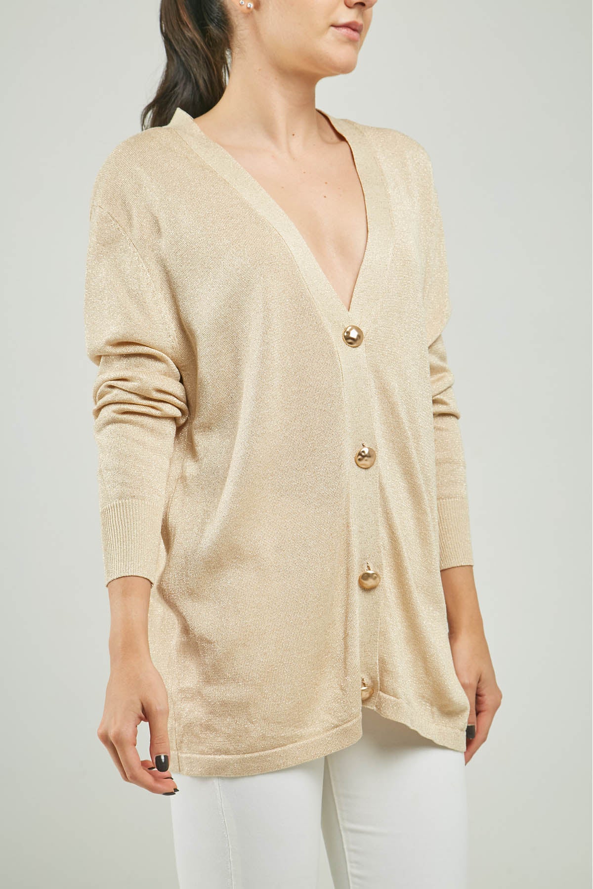 SACO TEJIDO LUREX BOTONES DORADOS C/V ML