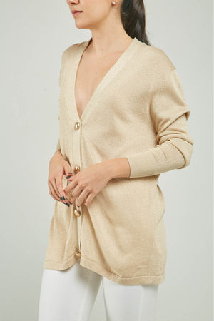 SACO TEJIDO LUREX BOTONES DORADOS C/V ML