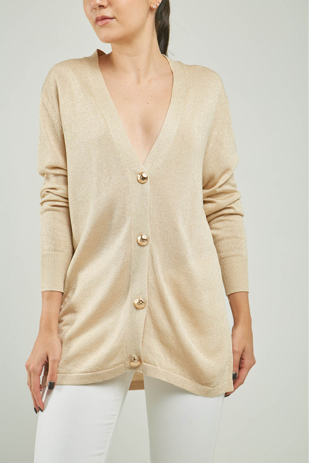 SACO TEJIDO LUREX BOTONES DORADOS C/V ML