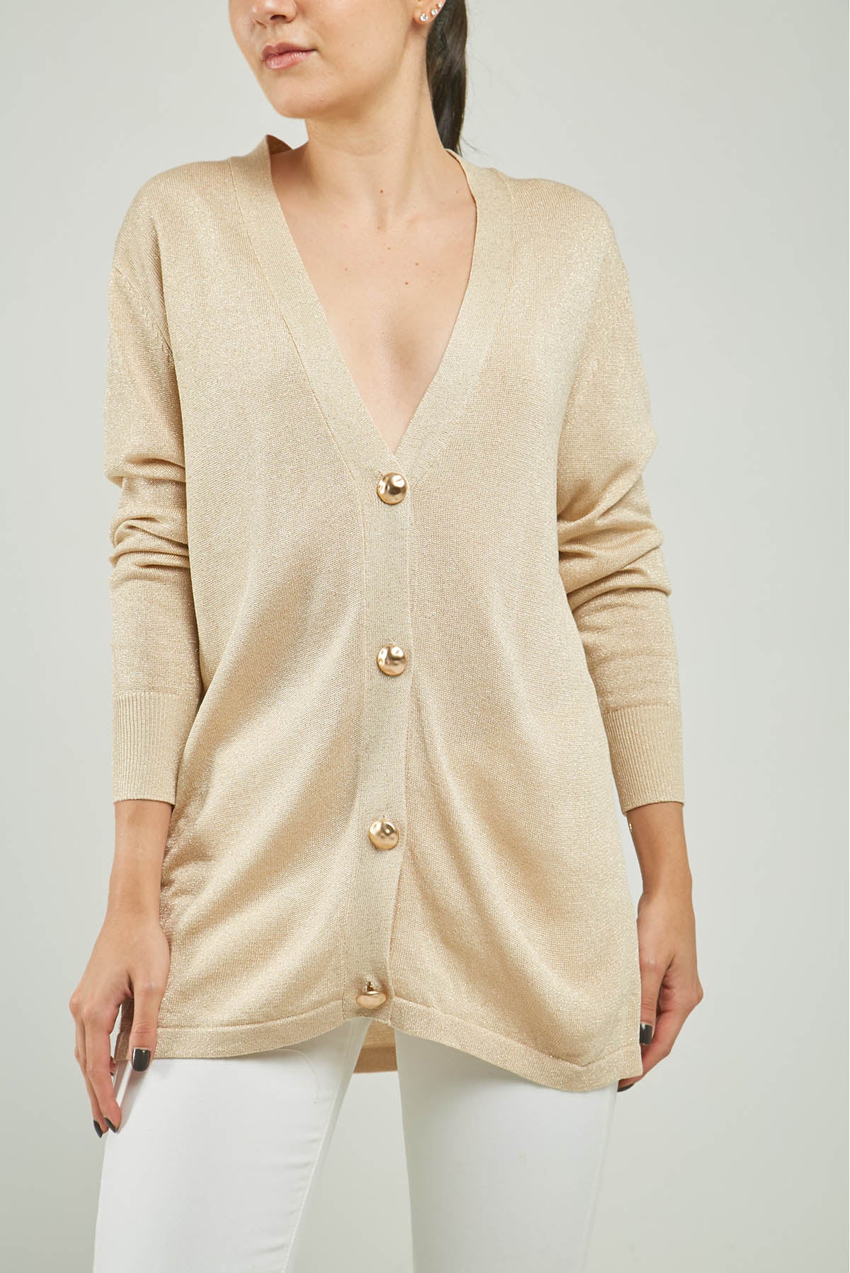 SACO TEJIDO LUREX BOTONES DORADOS C/V ML