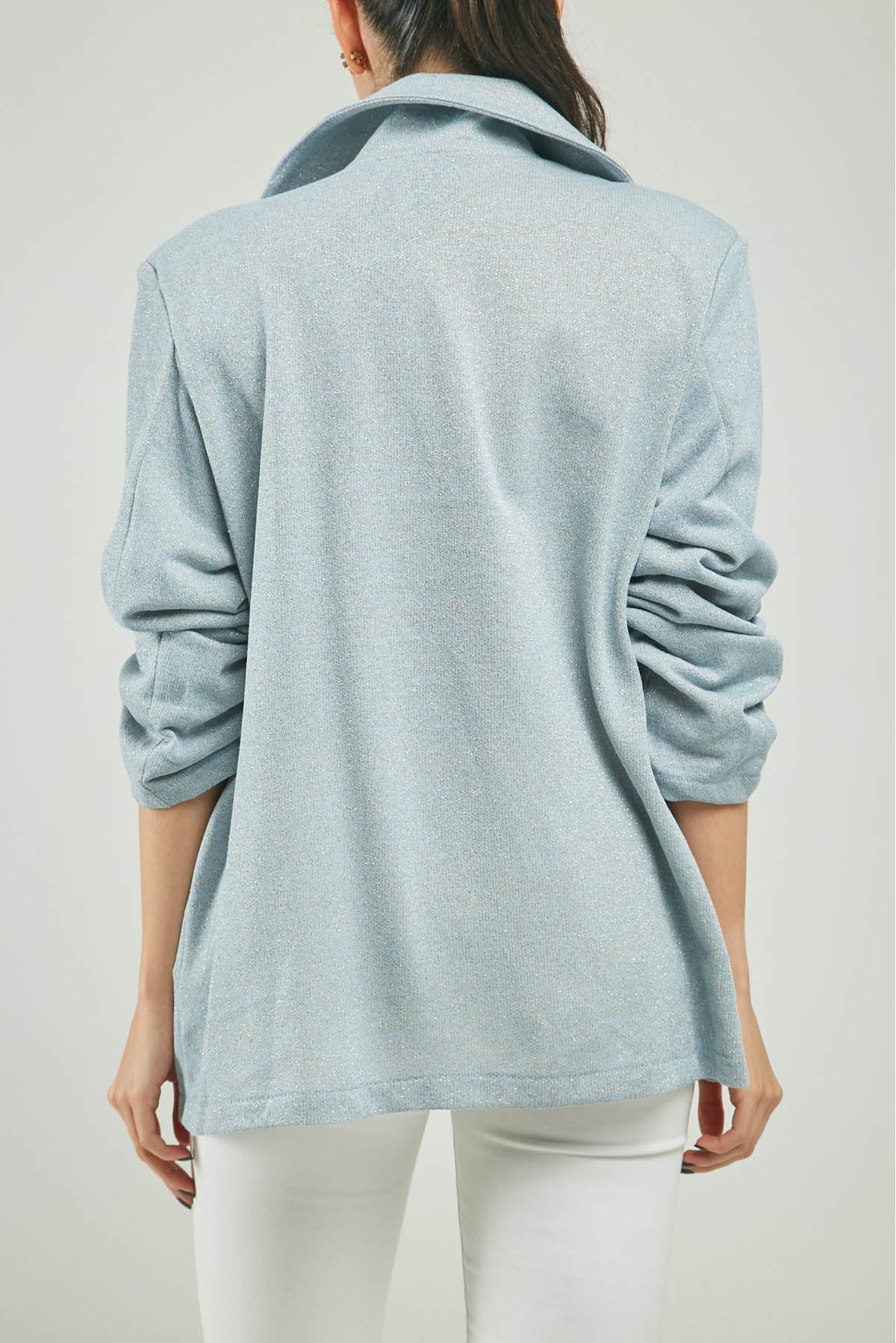 CHAQUETA LUREX TAPAS INFERIOR  DOS BOTONE CC ML