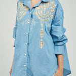BLUSA BORDADO CALADO ADELANTE ARABESCO C/C M/L