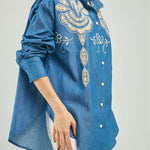 BLUSA BORDADO CALADO ADELANTE ARABESCO C/C M/L
