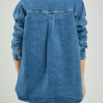 CHAQUETA JEAN BOLSILLO TAPAS GRANDES ABERTURA LADOS