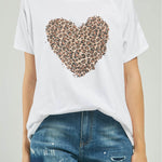 CAMISETA ESTAMPADO CORAZON GRANDE CAFE C/R M/C