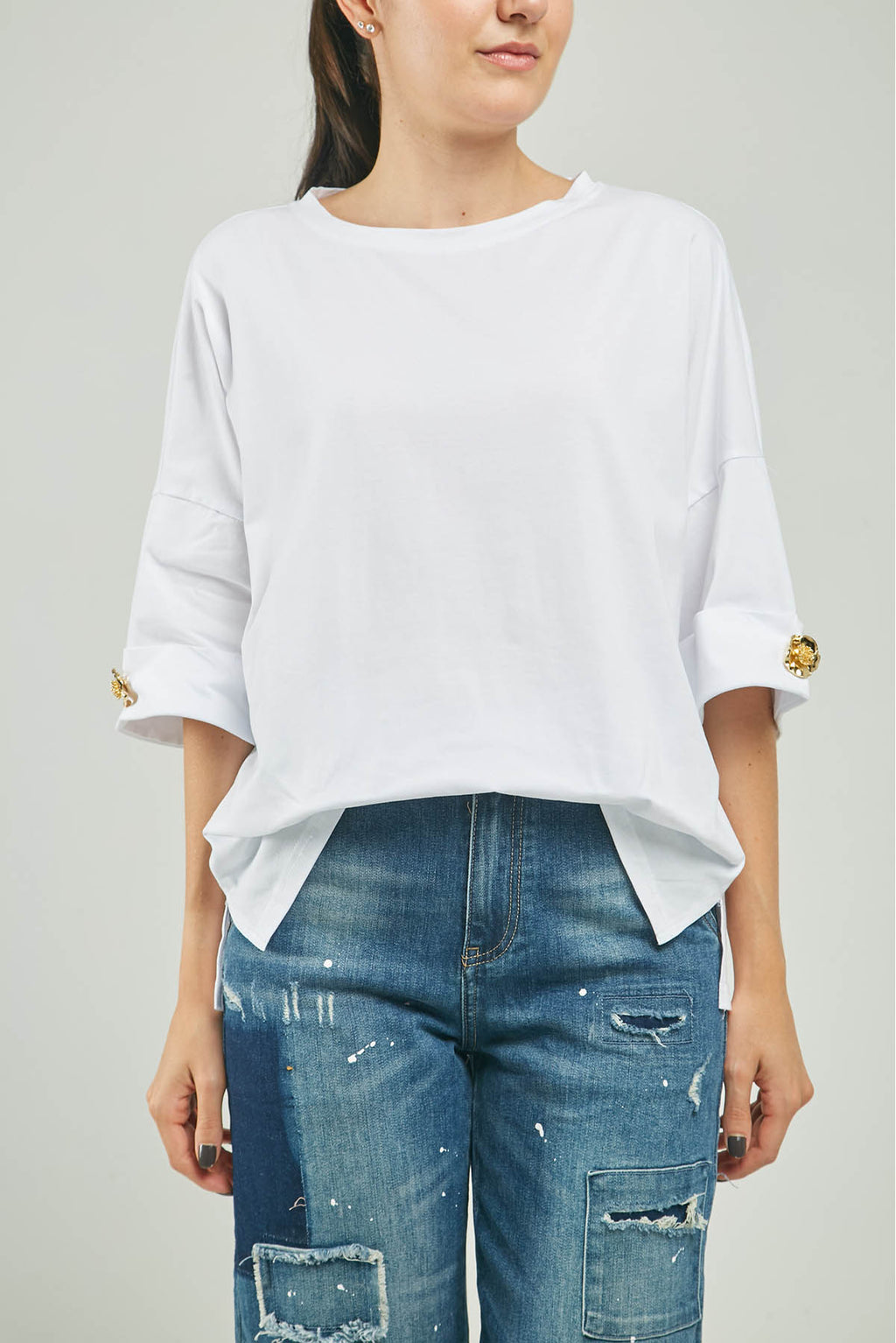 CAMISETA BASICA PRENDEDOR MANGAS C/R M/C