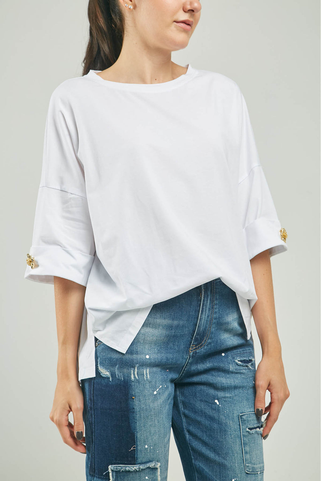 CAMISETA BASICA PRENDEDOR MANGAS C/R M/C