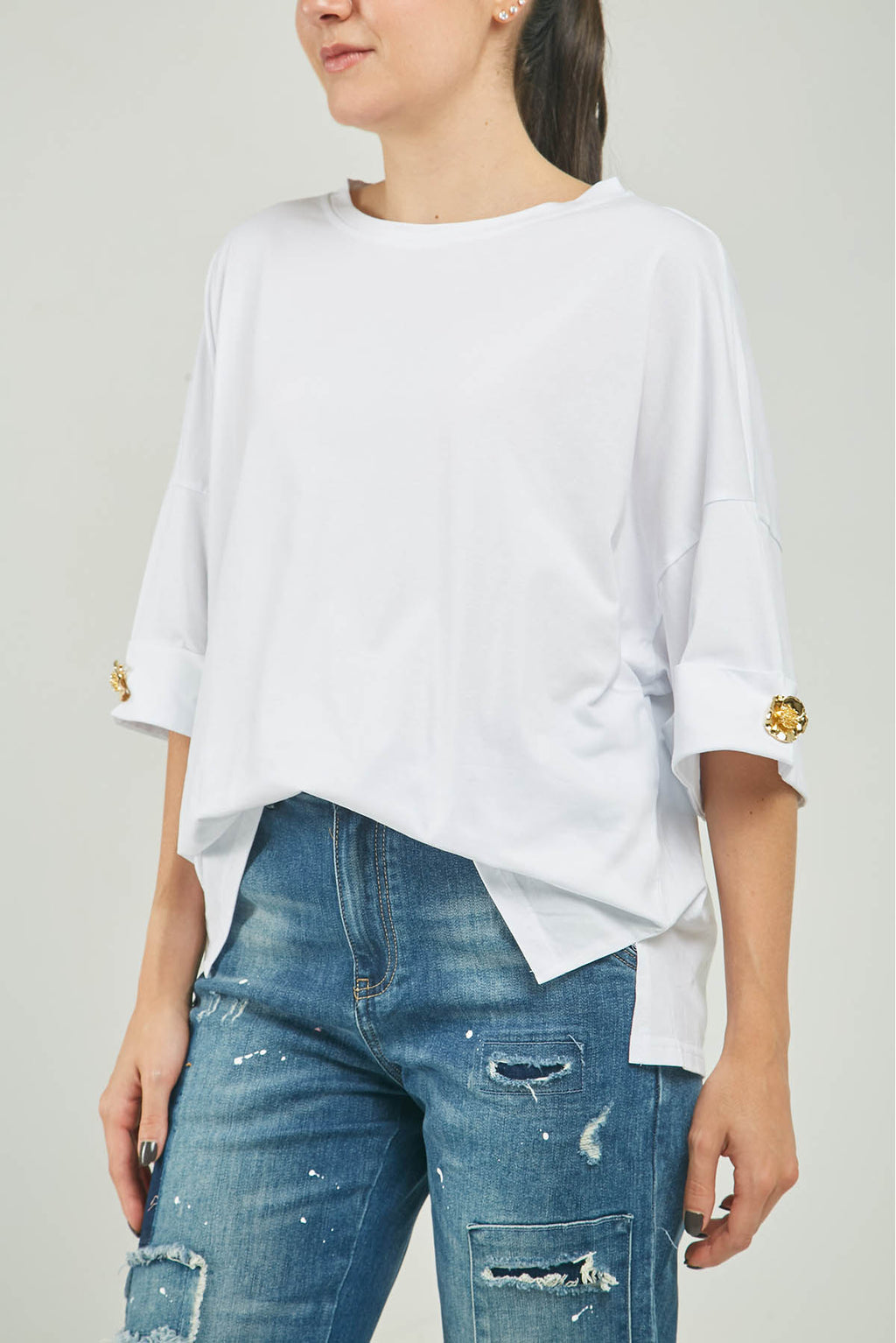 CAMISETA BASICA PRENDEDOR MANGAS C/R M/C