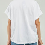CAMISETA BORDADO FLOR TULLA  ADELANTE LADO  MR C/R