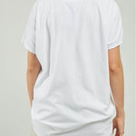 CAMISETA ESTAMPADO FLORES GRANDES VERDE C/R M/C