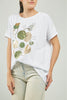 CAMISETA ESTAMPADO CIRCULO VERDE DORADO CR/M/C