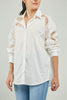 BLUSA HOJAS CALADAS MANGAS HOMBRO C/C M/L