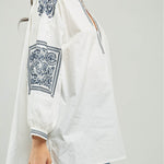 BLUSA BORDADO MANGA HOMBRO  PERILLA INTERUMPIDA CN ML