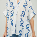 BLUSA BORDADA ARABESC PERILLA INTERUPIDA PRENSES  MC
