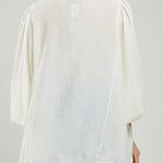 BLUSA ANCHA JASPEADA MANGA LARGA CUELLO CAMISERO