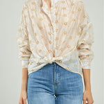 BLUSA OJALILLO FLORECITAS CUELLO NERU MANGA LARGA