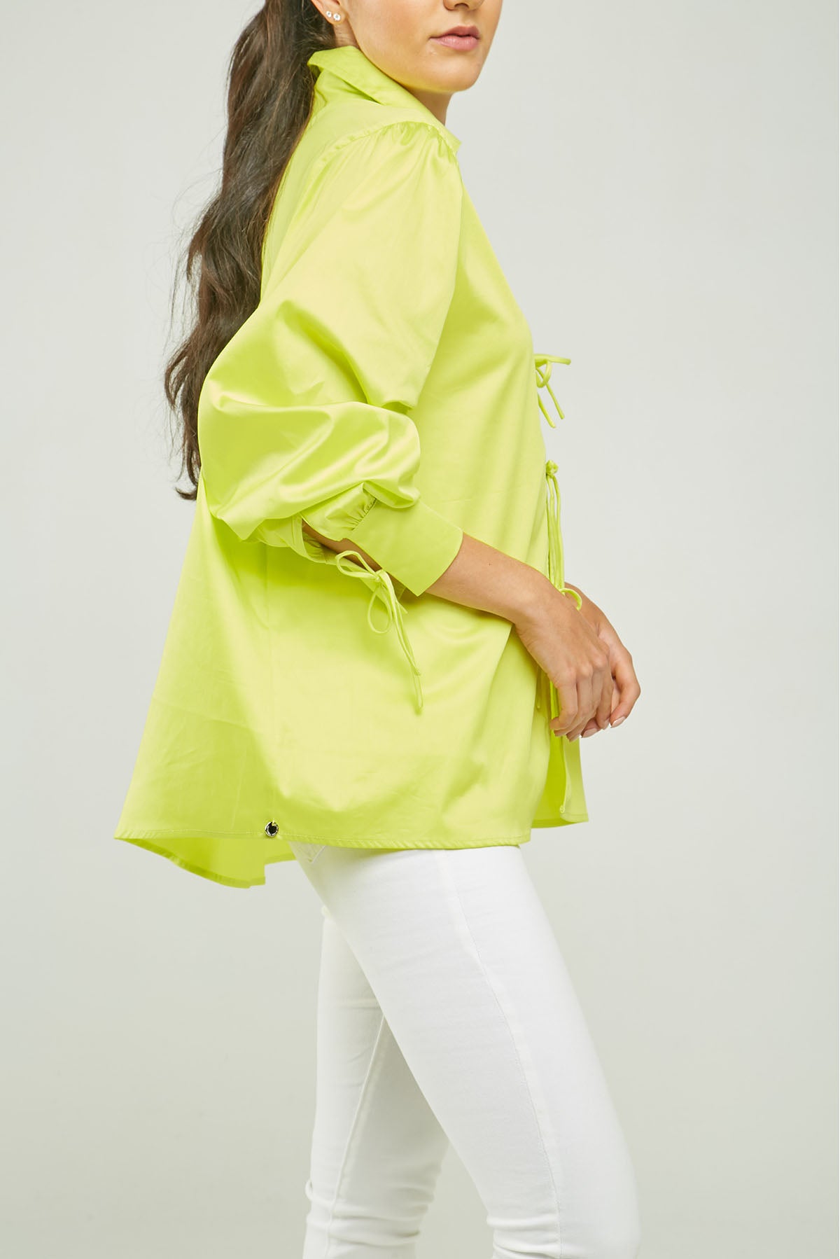 BLUSA SESGO AMARRAR PERILLA PUÑO C/C ML