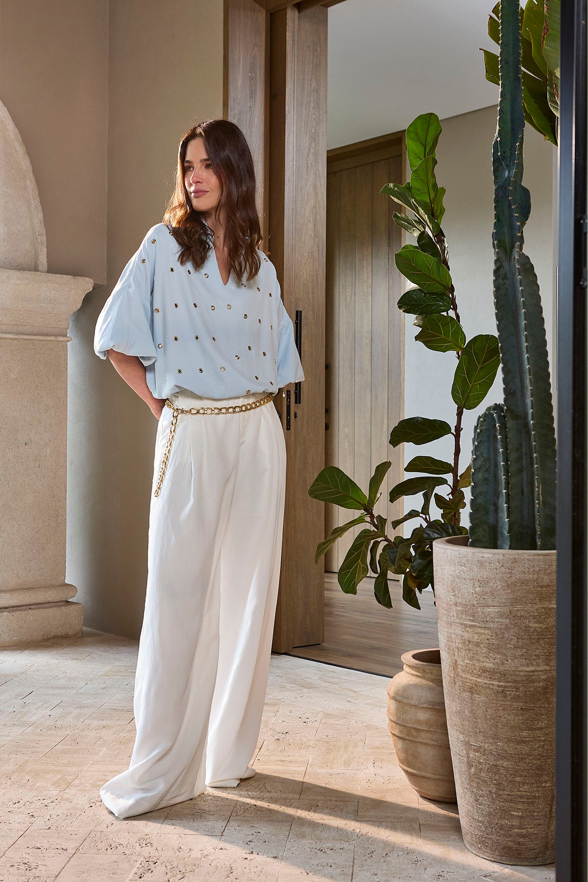 PANTALÓN CLÁSICO BOTA ANCHA PRETINA ANCHA