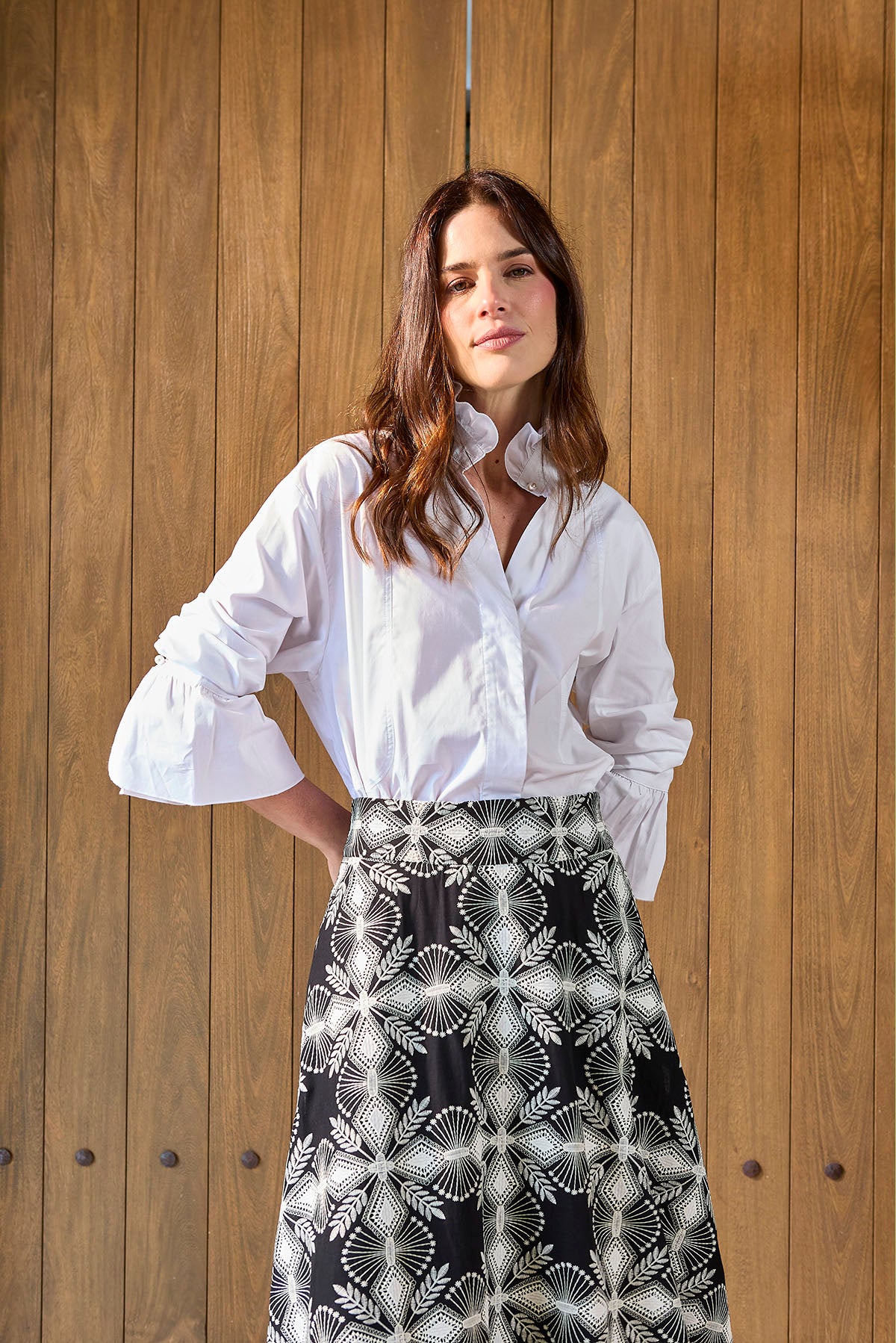 CAMISA MANGA LARGA CON BOLEROS