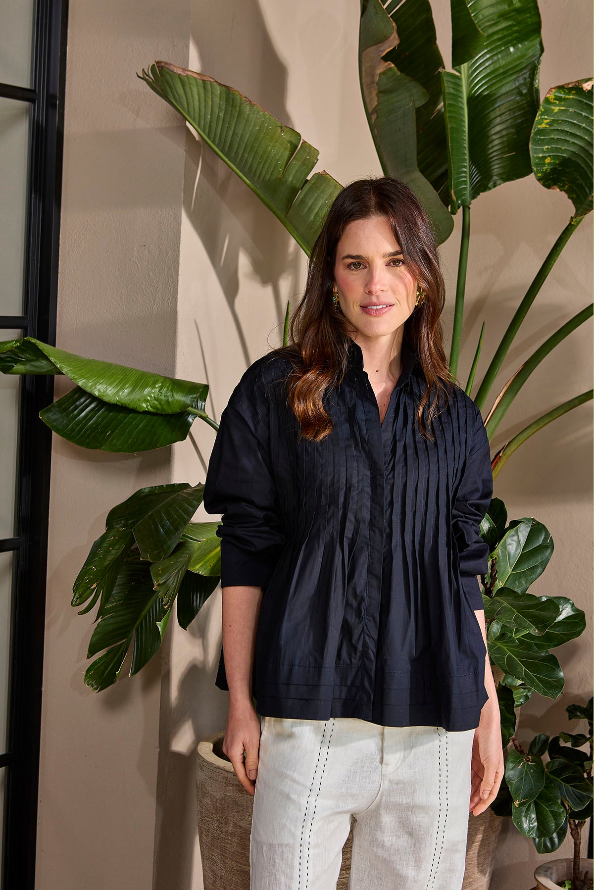 BLUSA MANGAS 3/4 DE TEXTURA TRILLADA