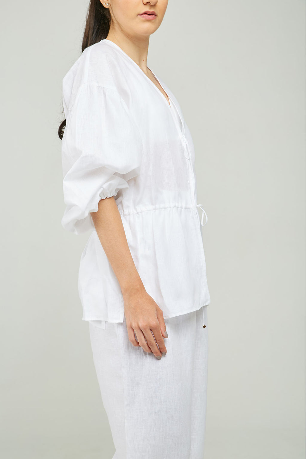 BLUSA LINO ABIERTA JARET CINTURA PECHO M/L RESORTE