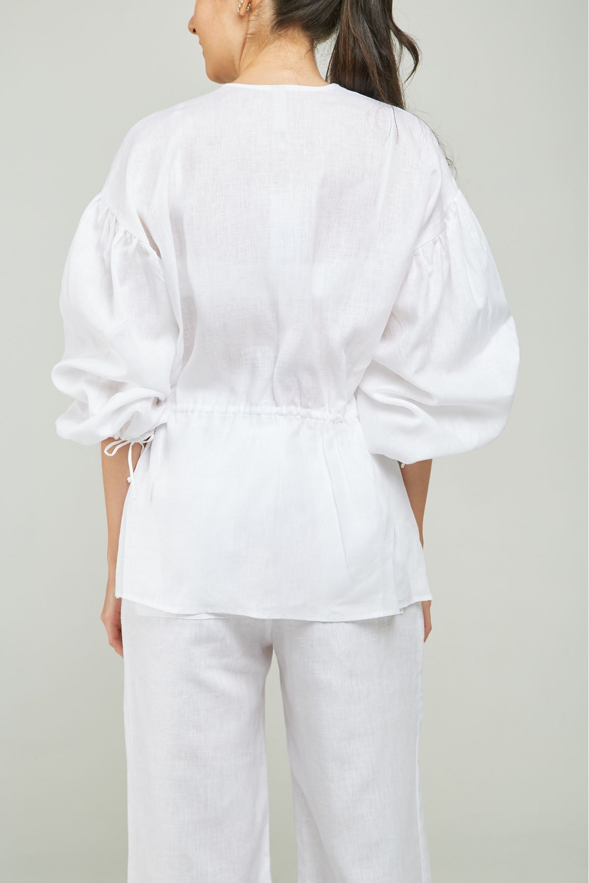 BLUSA LINO ABIERTA JARET CINTURA PECHO M/L RESORTE