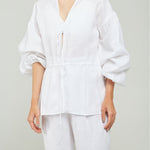 BLUSA LINO ABIERTA JARET CINTURA PECHO M/L RESORTE