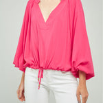 BLUSA CUELLO V PROFUNDO M/L BONBACHA RESORTE JARETA