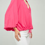 BLUSA CUELLO V PROFUNDO M/L BONBACHA RESORTE JARETA