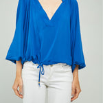 BLUSA CUELLO V PROFUNDO M/L BONBACHA RESORTE JARETA