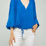 BLUSA CUELLO V PROFUNDO M/L BONBACHA RESORTE JARETA