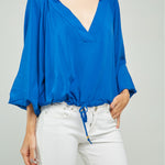 BLUSA CUELLO V PROFUNDO M/L BONBACHA RESORTE JARETA