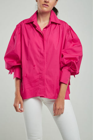 BLUSA PERILLA ESCONDIDA PUÑO AMARRAR CORTO ATRA