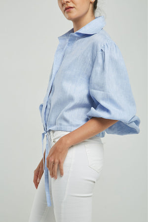 BLUSA LINO PERILLA ESCOND JARET RESORTE PUÑO