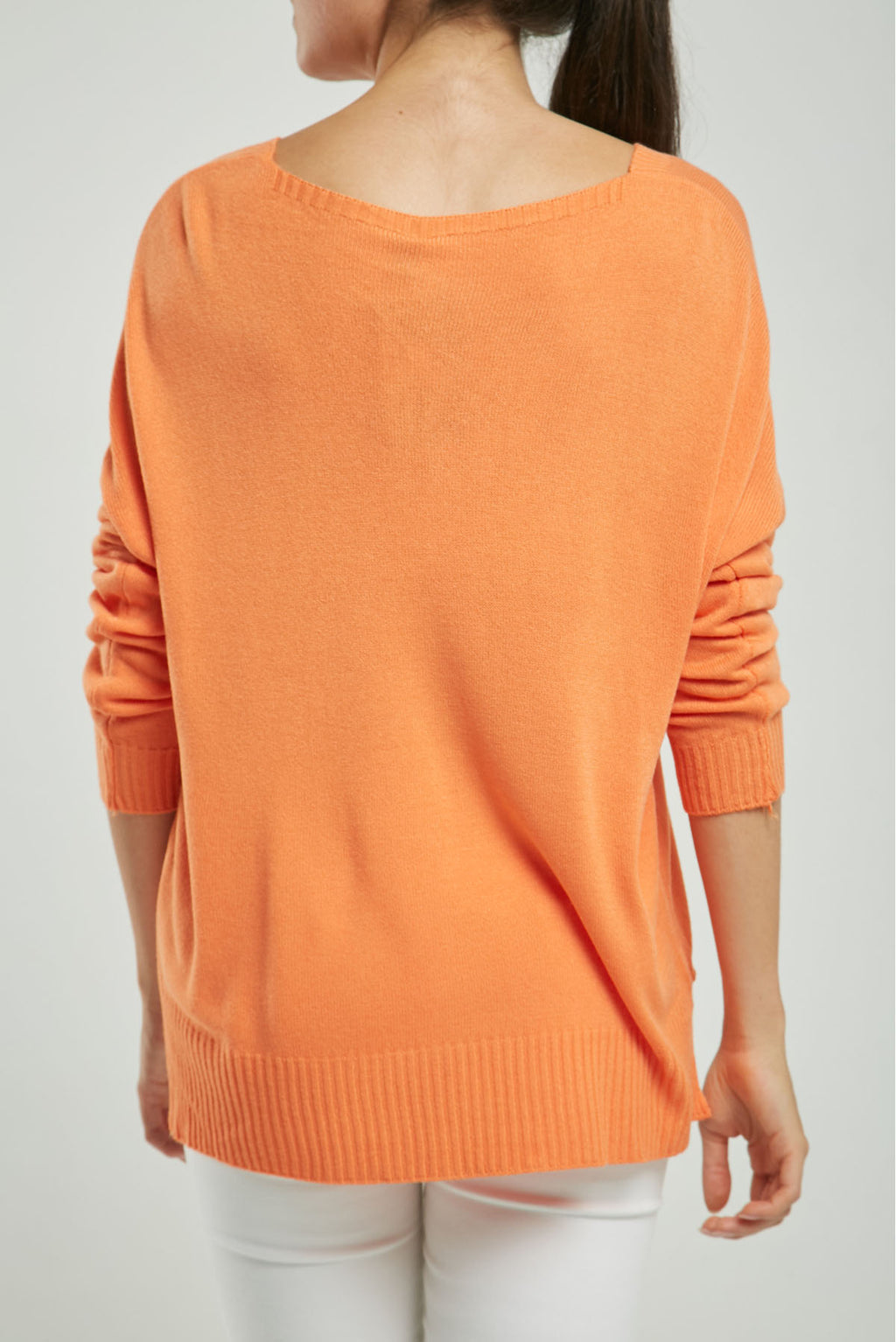 CAMISETA TEJIDA COLA BORDE ACANALADO C/V M/L