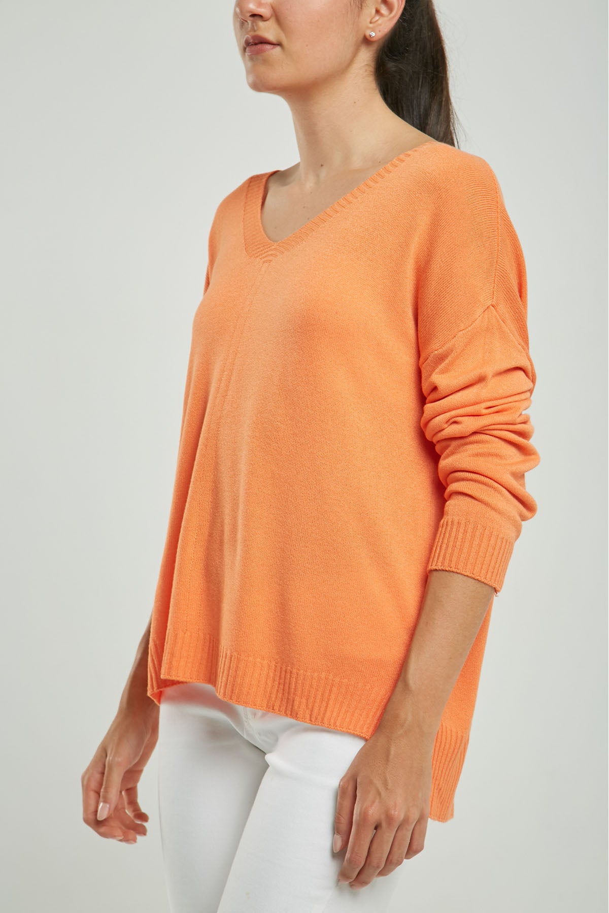 CAMISETA TEJIDA COLA BORDE ACANALADO C/V M/L